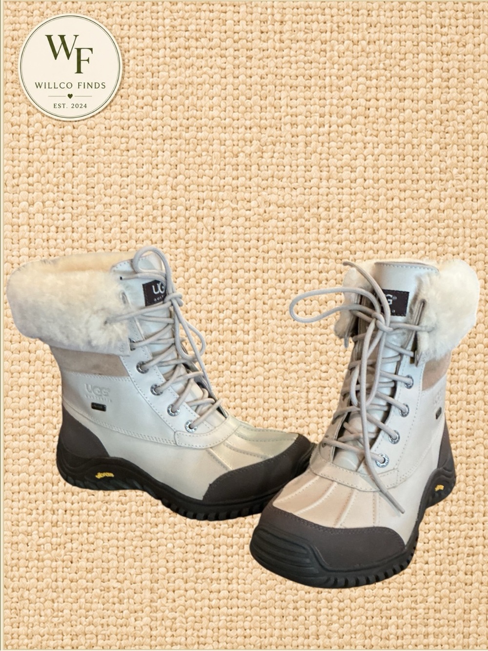 UGG Adirondack II 1909 Waterproof Snow Boots Sand Vibram Women’s 7